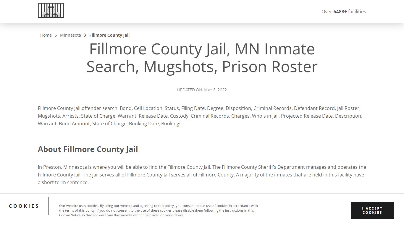 Fillmore County Jail, MN Inmate Search, Mugshots, Prison ...